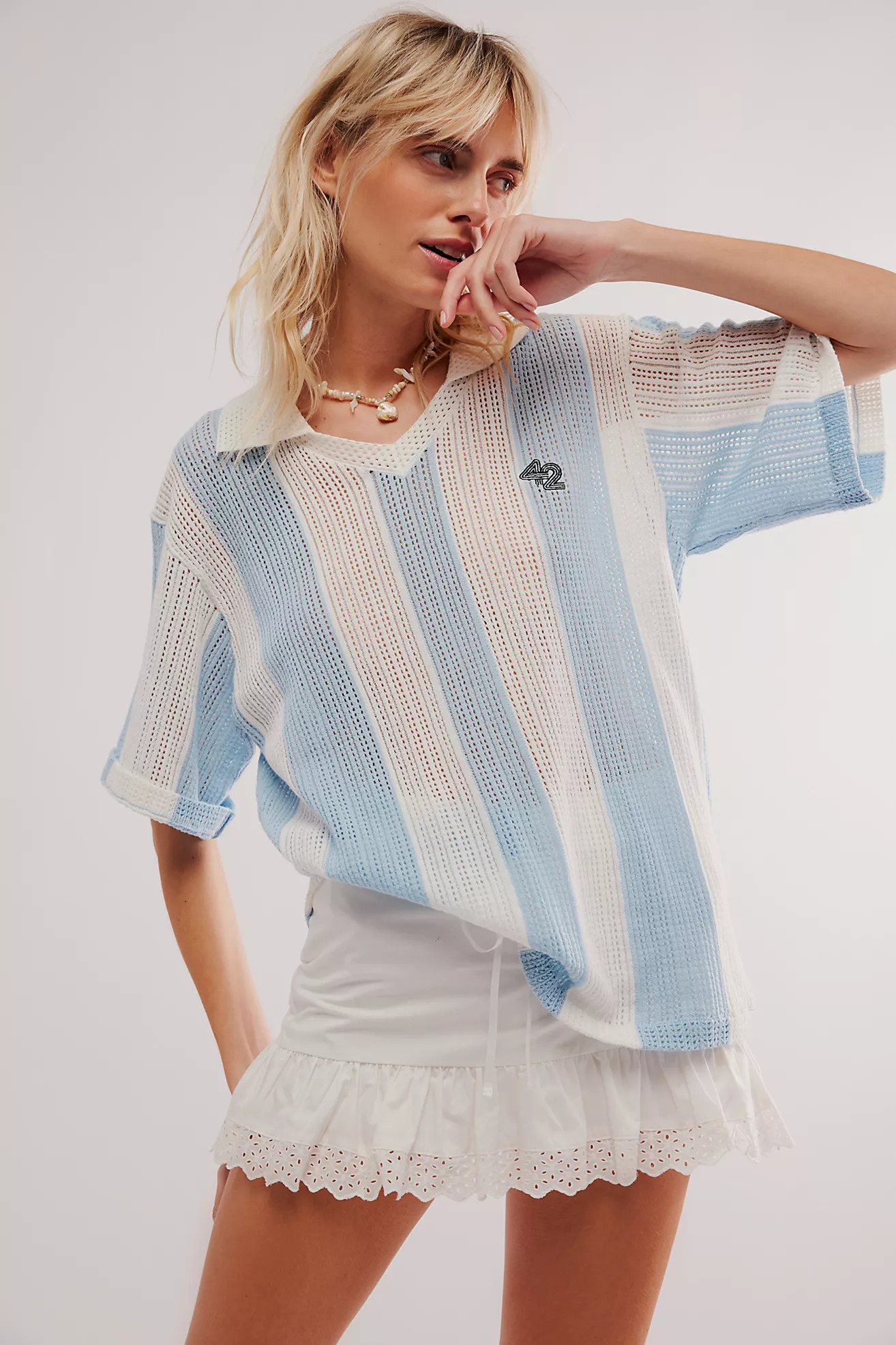 FORTYTWO Argentina Stripe Jersey | Free People (Global - UK&FR Excluded)