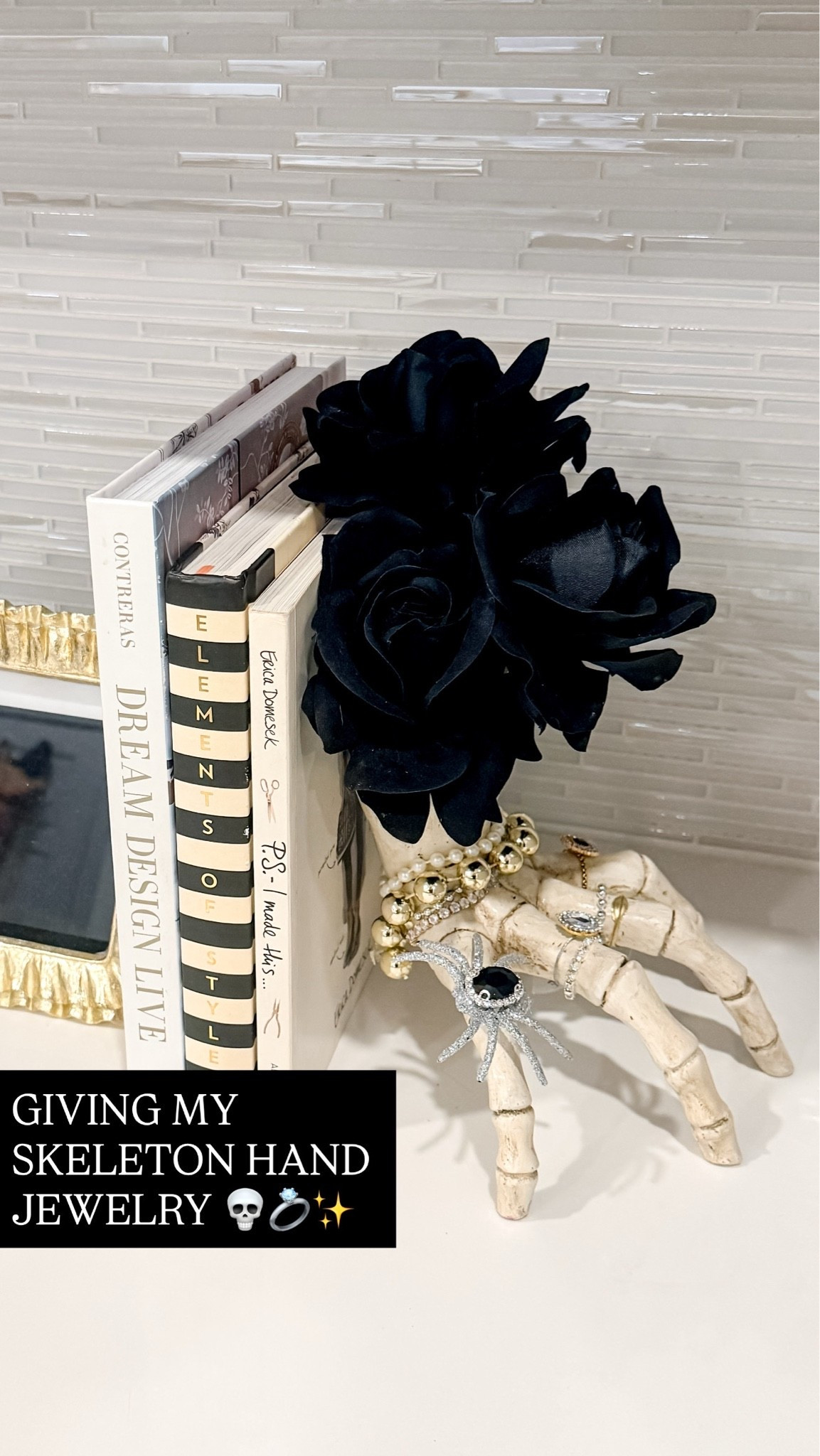 Unfortunately this exact skeleton hand is old but this would be cute with any and all skeletons! 

I linked the rest of the supplies I could!

#LTKHome #LTKSeasonal #LTKSaleAlert