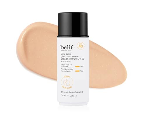 belif Dew Guard Vitamin C Glow Tint SPF 40 - Niacinamide, Hyaluronic Acid, Glow Booster + Serum + UVA/UVB Protection, Korean Tinted Mositurizer, 1.69 fl. oz | Amazon (US)