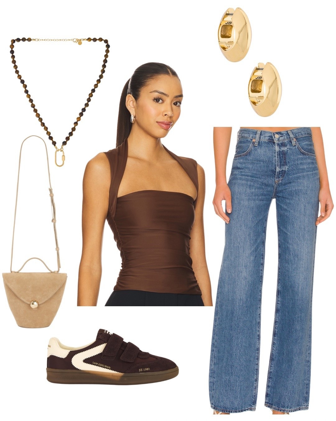 Browns 😻😻 

Shoes, sneakers, brown top, suede bag, fall outfit, gold hoops, Amanda uprichard, jeans

#LTKSeasonal #LTKStyleTip