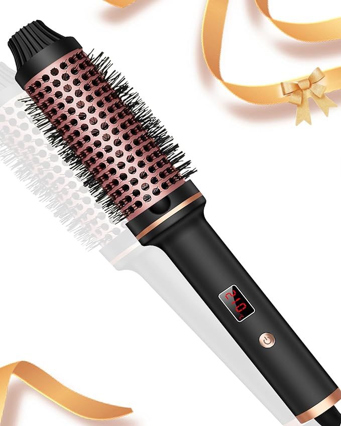 Thermal Brush Hot Brush Ionic 3 in 1, 38mm Heated Volumizing Curling Brush, 120-210℃ Digital Di... | Amazon (UK)