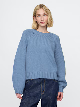 Relaxed Balloon-Sleeve Sweater | Gap (US)