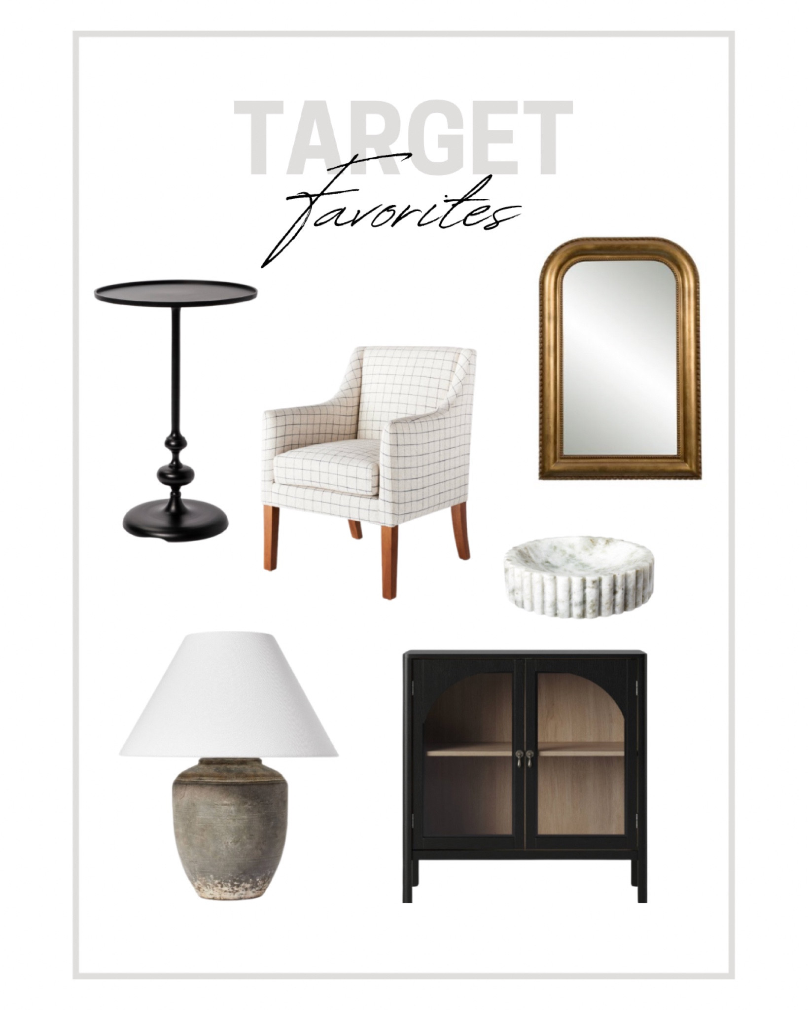 My all-time FAV target decor finds 👏🏼 mirror, lamp, table lamp, cabinet, decorative chair, accent chair, table decor, lighting, home decor, decor, home design, target finds, target home, target

#LTKunder100 #LTKsalealert #LTKFind