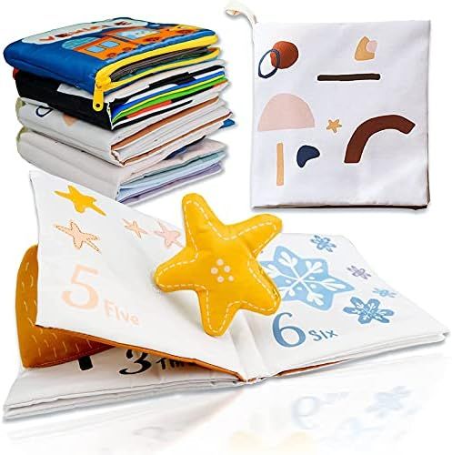 Richgv Soft Cloth Baby Books, Newborn Baby Toys, My First Book, Interactive 3D Fabric Books for T... | Amazon (US)