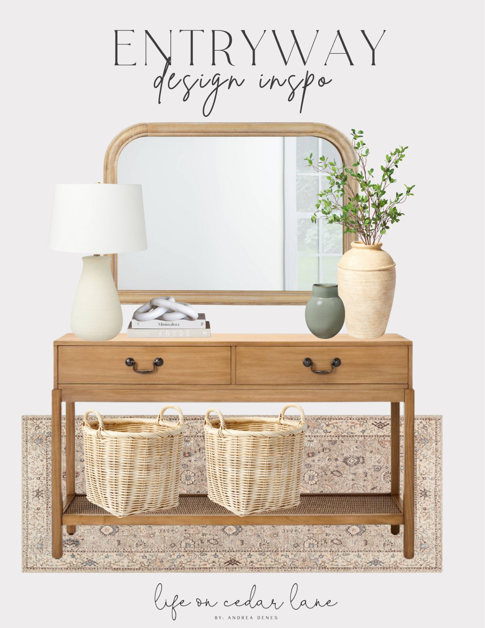 Entryway- Design Inspo! This gorgeous Studio McGee console table is in stock now! Such a classic!

#homedecor #neutraldecor #livingroom

#LTKunder50 #LTKsalealert #LTKhome