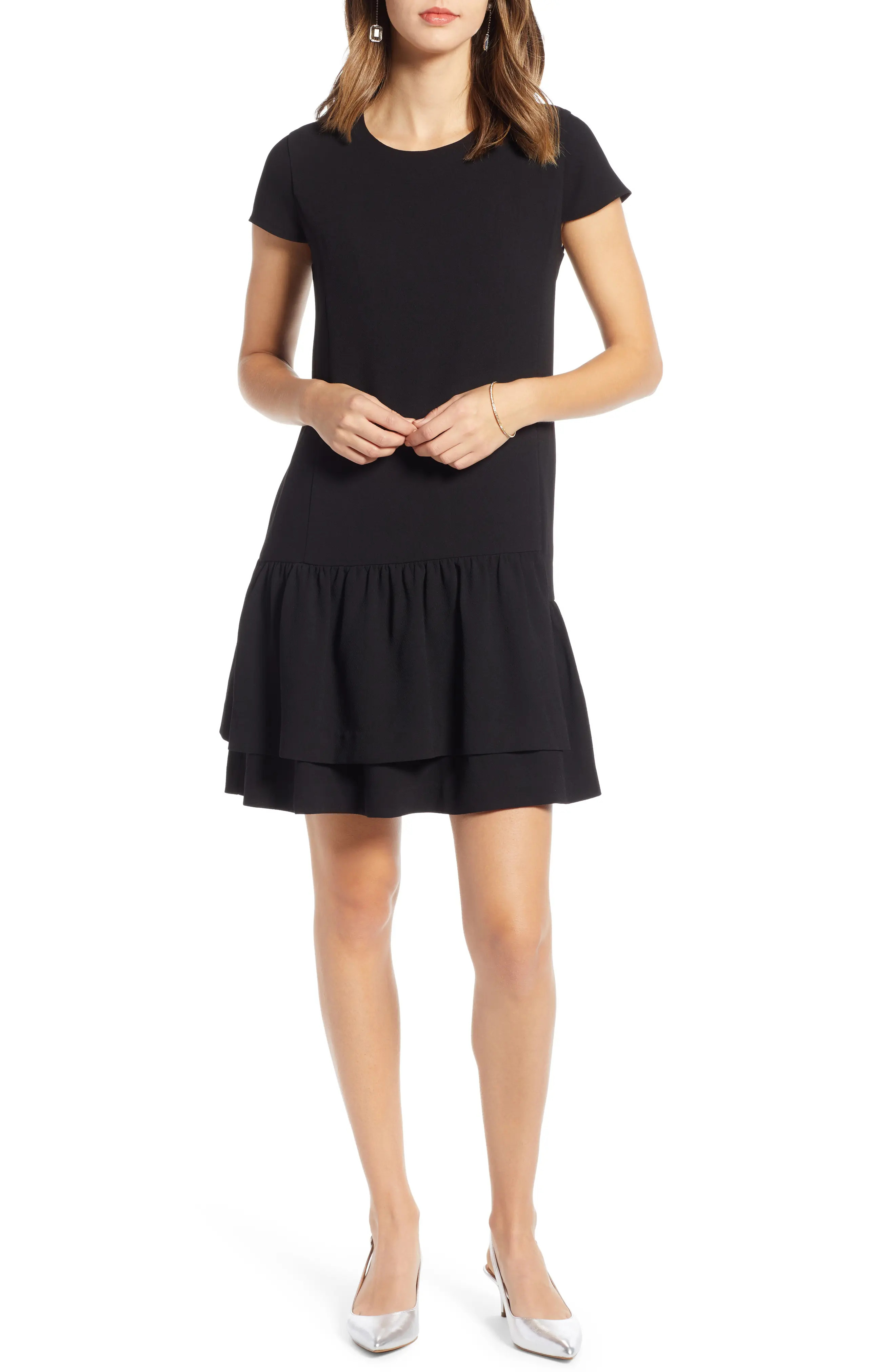 1901 Ruffle Hem Dress (Regular & Petite) | Nordstrom