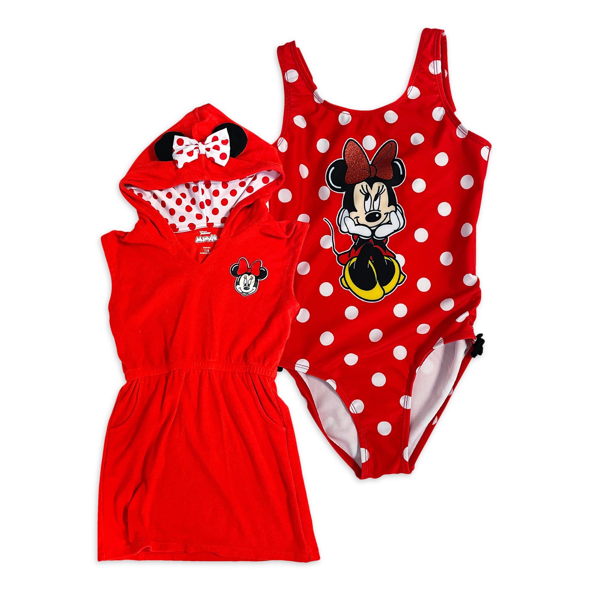 Minnie Mouse Girls Exclusive One-Piece Swimsuit & Cover-Up Set, 4-8 | Walmart (US)