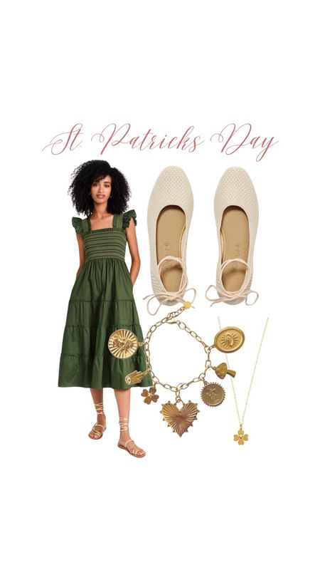 St. Patrick’s day outfit ideas, subtle green and lucky charm accents ✨🍀✨