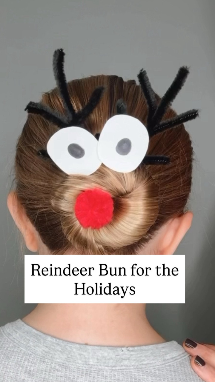 REINDEER BUN HOLIDAY HAIRSTYLE ❤️ Here’s a super cute hairstyle for the holidays! I’ve been doing this hairstyle for years on my daughter and it’s just one of my favorites! 🥰 Sharing my favorite hair products with you, too! 

#LTKHoliday #LTKBeauty