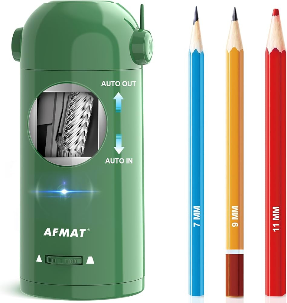 AFMAT Electric Pencil Sharpener for Colored Pencils 7-11.5mm, Fully Automatic Pencil Sharpener, A... | Amazon (US)