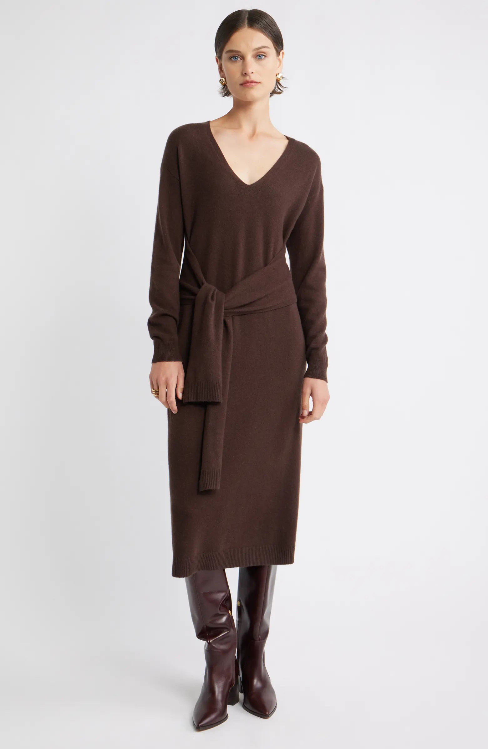 Long Sleeve Wool & Cashmere Blend Sweater Dress | Nordstrom