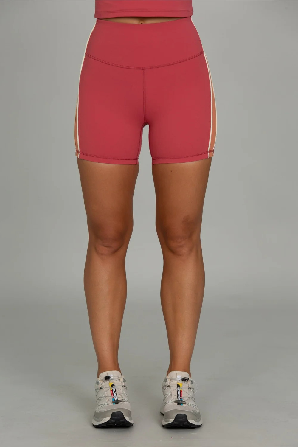 Terracotta Side Stripe 5" StrydeForm Short | Gold Hinge