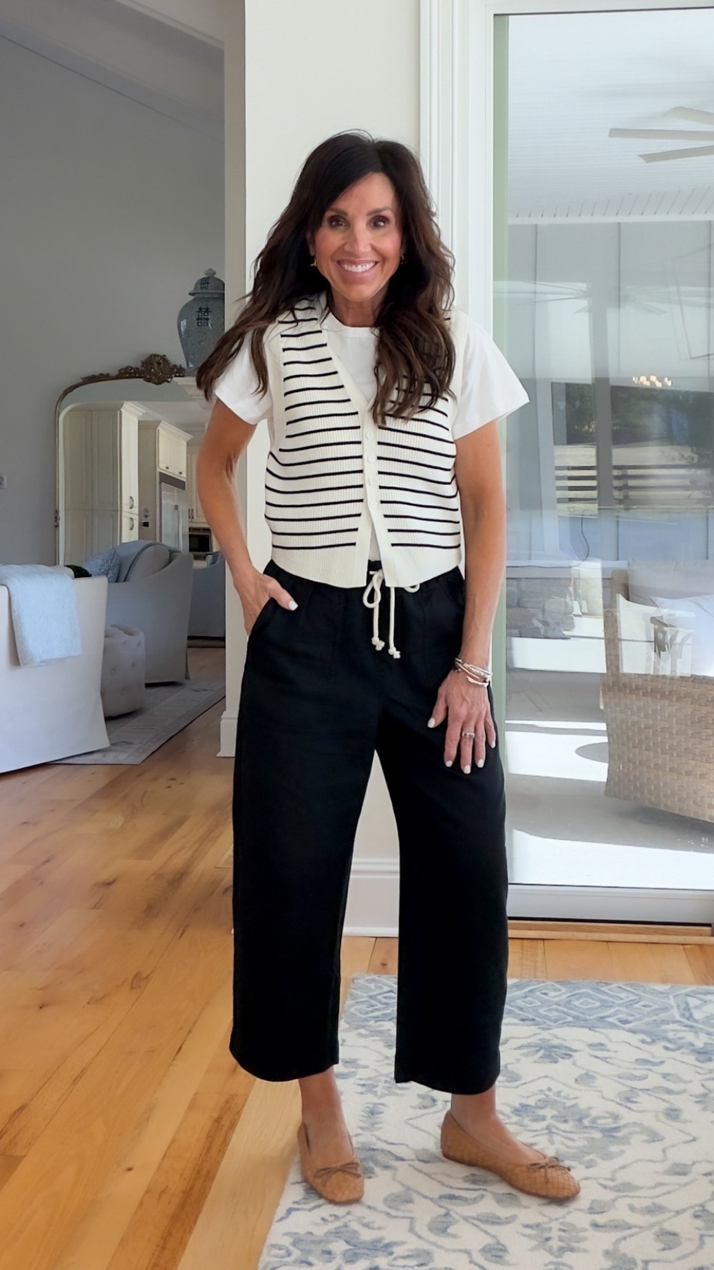 Spring try-on 

Vest - I sized up to a medium
Pant - small

#LTKOver40 #LTKSeasonal