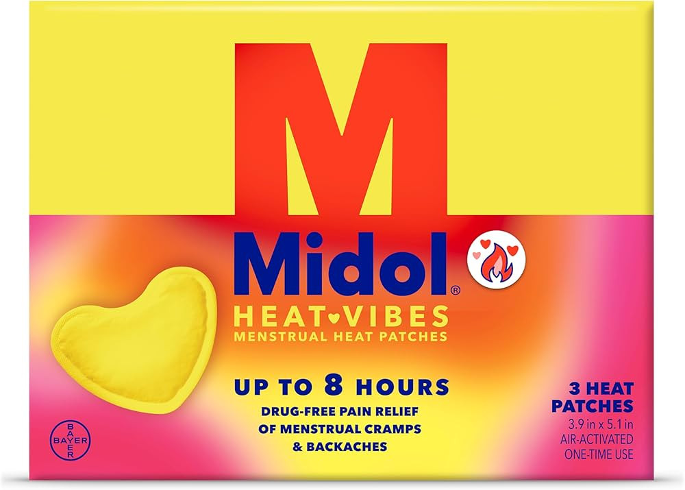Midol Heat Vibes Menstrual Pain Relief Patches, for Period Cramp and Backache Relief, Pack of 3 | Amazon (US)