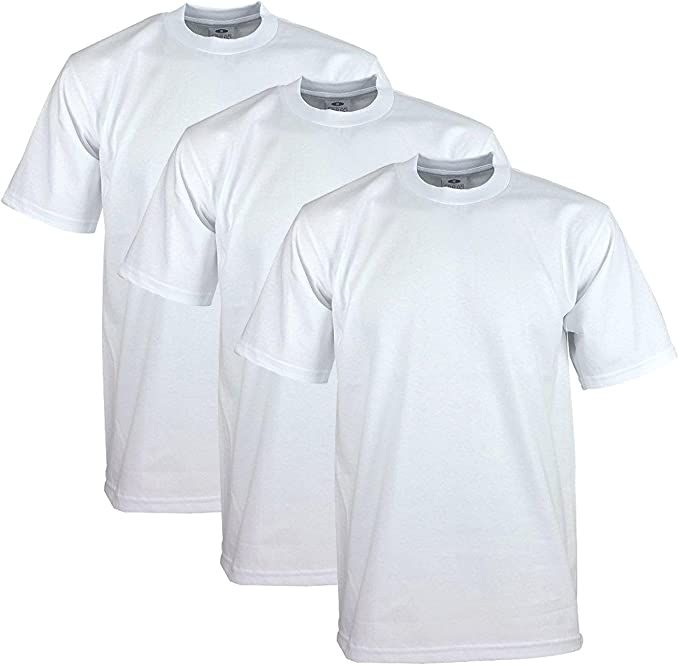 Pro Club Men's 3-Pack Heavyweight Cotton Short Sleeve Crew Neck T-Shirt | Amazon (US)