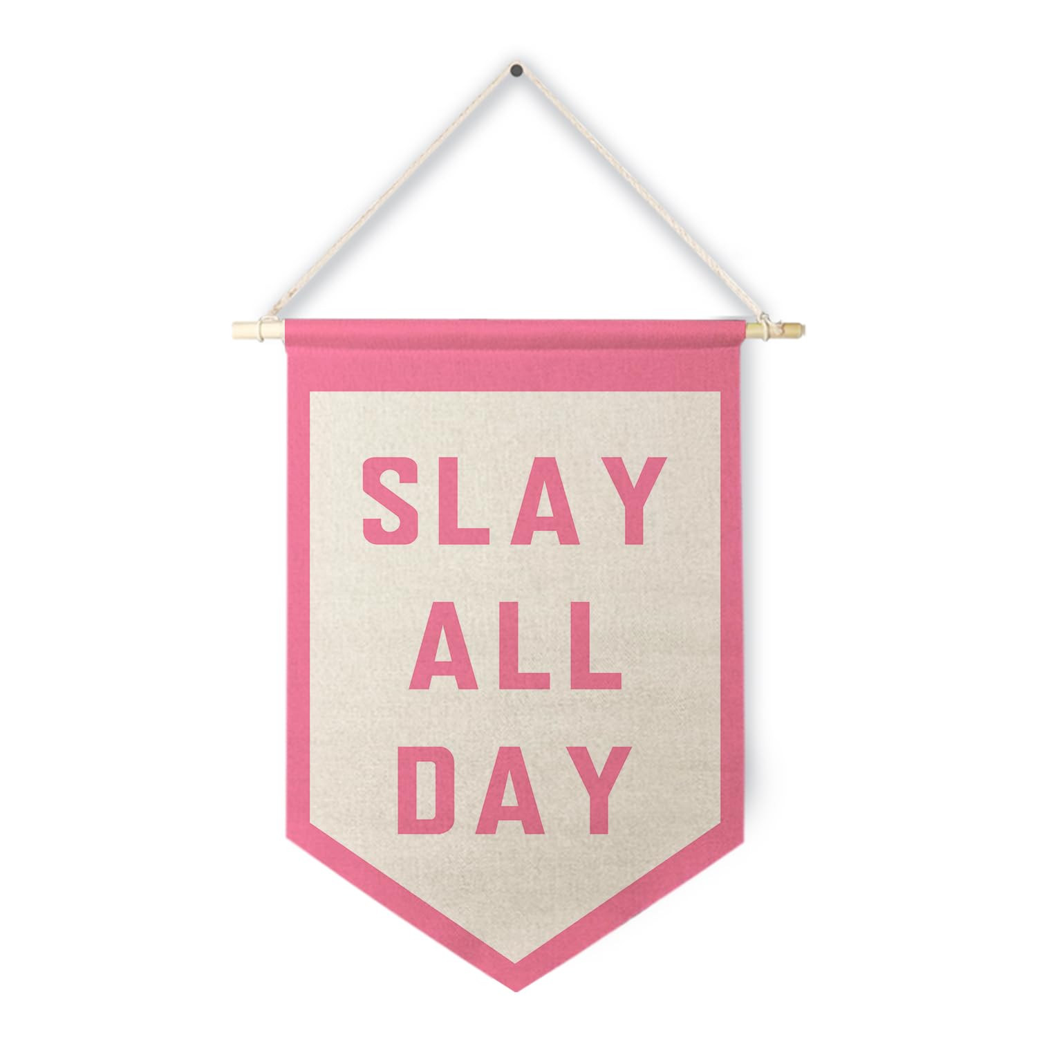 Qpenm Funny Slay All Day Sign Wall Hanging Canvas Banner, Funny Posters for Room Dorm, Aesthetic ... | Amazon (US)