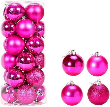 Better Selection Christmas Ball Ornaments Exquisite Colorful Balls Decorations Pendant Pack of 24... | Amazon (US)