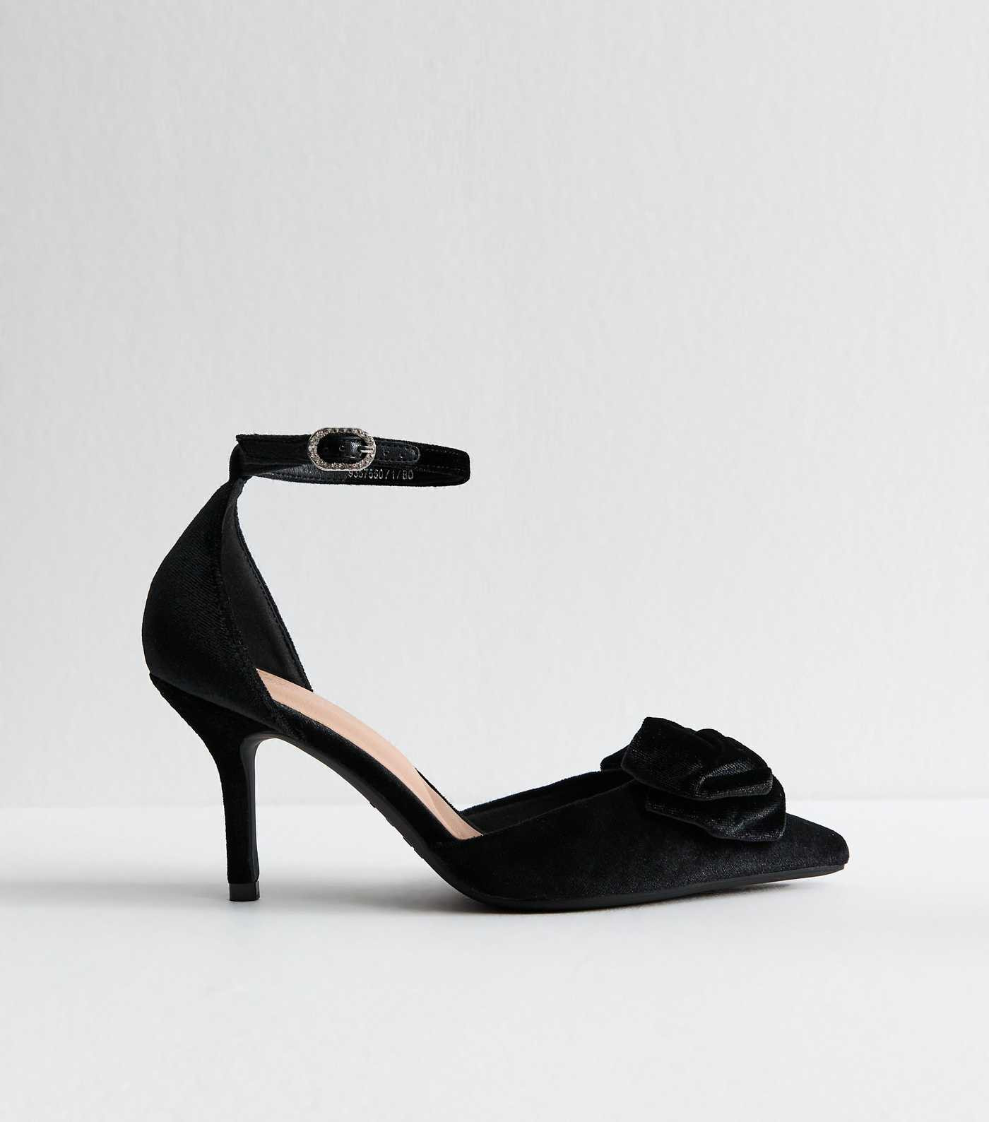 Black Velvet Bow Stiletto Heels | New Look | New Look (UK)