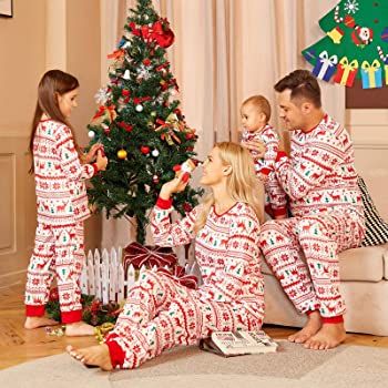 CALLA DREAM Christmas Pajamas for Family,Polyester Christmas Pjs Matching Sets,Mommy and Me Match... | Amazon (US)