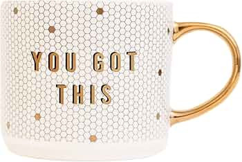 Sweet Water Decor Tile Coffee Mugs | Novelty Coffee Mugs | 17oz Gold Handle Coffee Cup | Microwav... | Amazon (US)