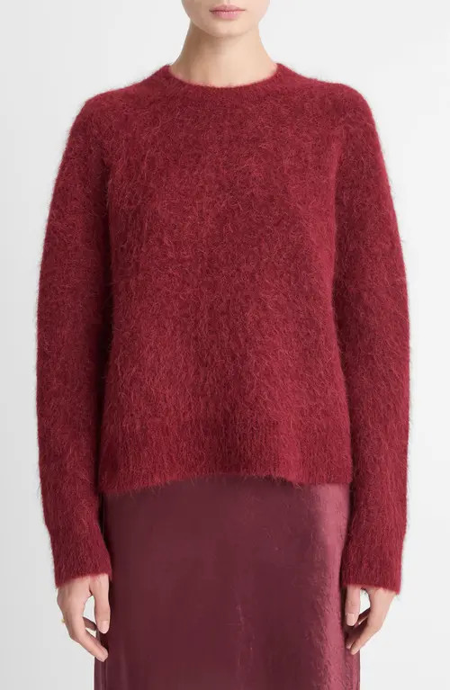 Vince Brushed Sweater in Rose Wine at Nordstrom, Size Large | Nordstrom