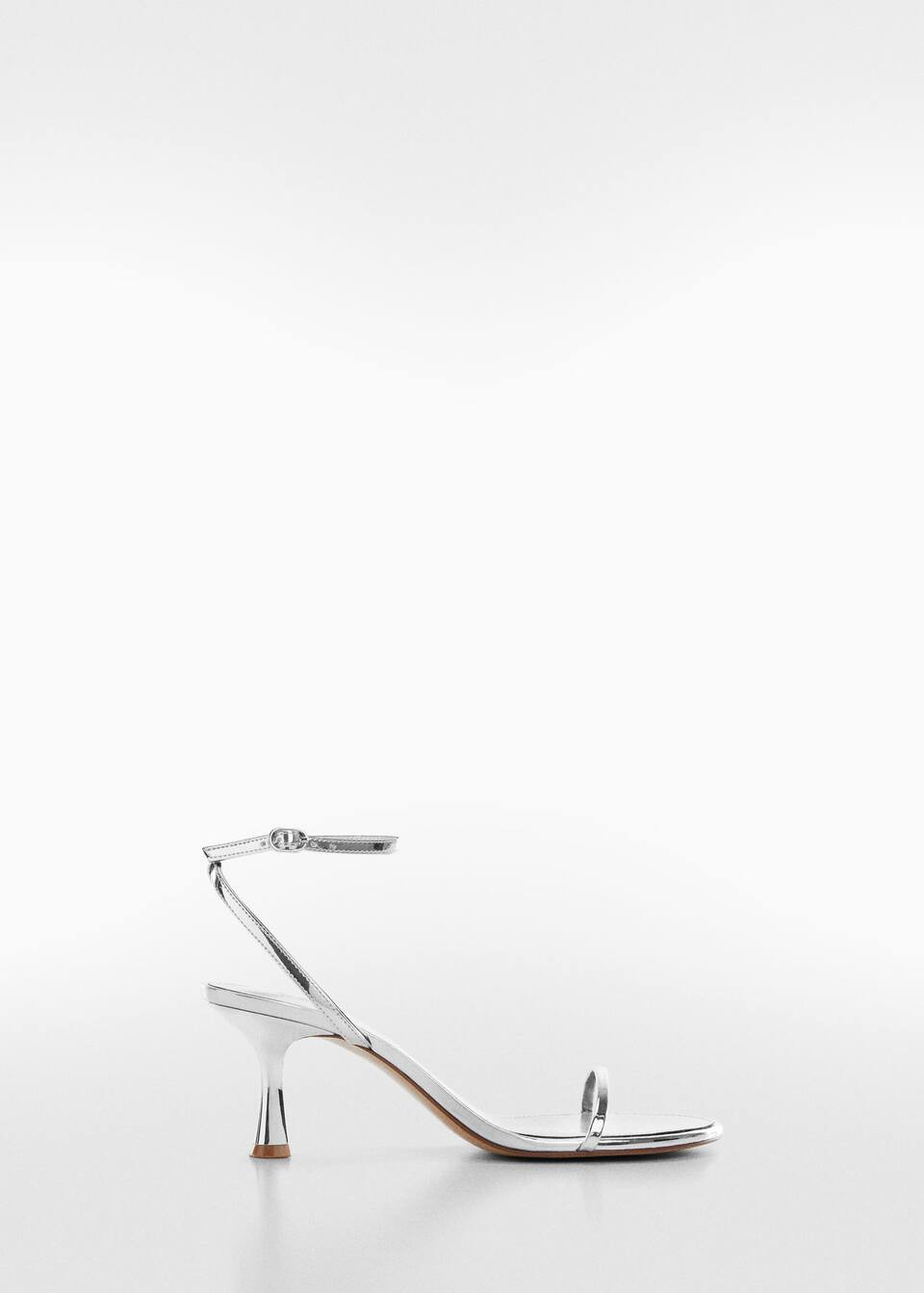 Metallic heel sandals -  Women | Mango USA | MANGO (US)