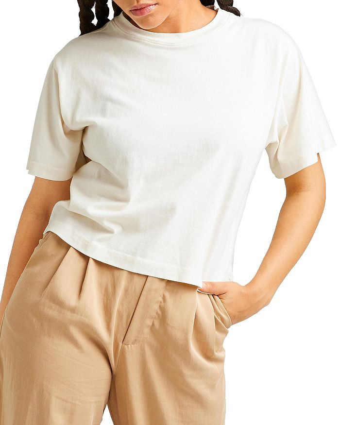 Cropped Crewneck Cotton Top | Bloomingdale's (US)