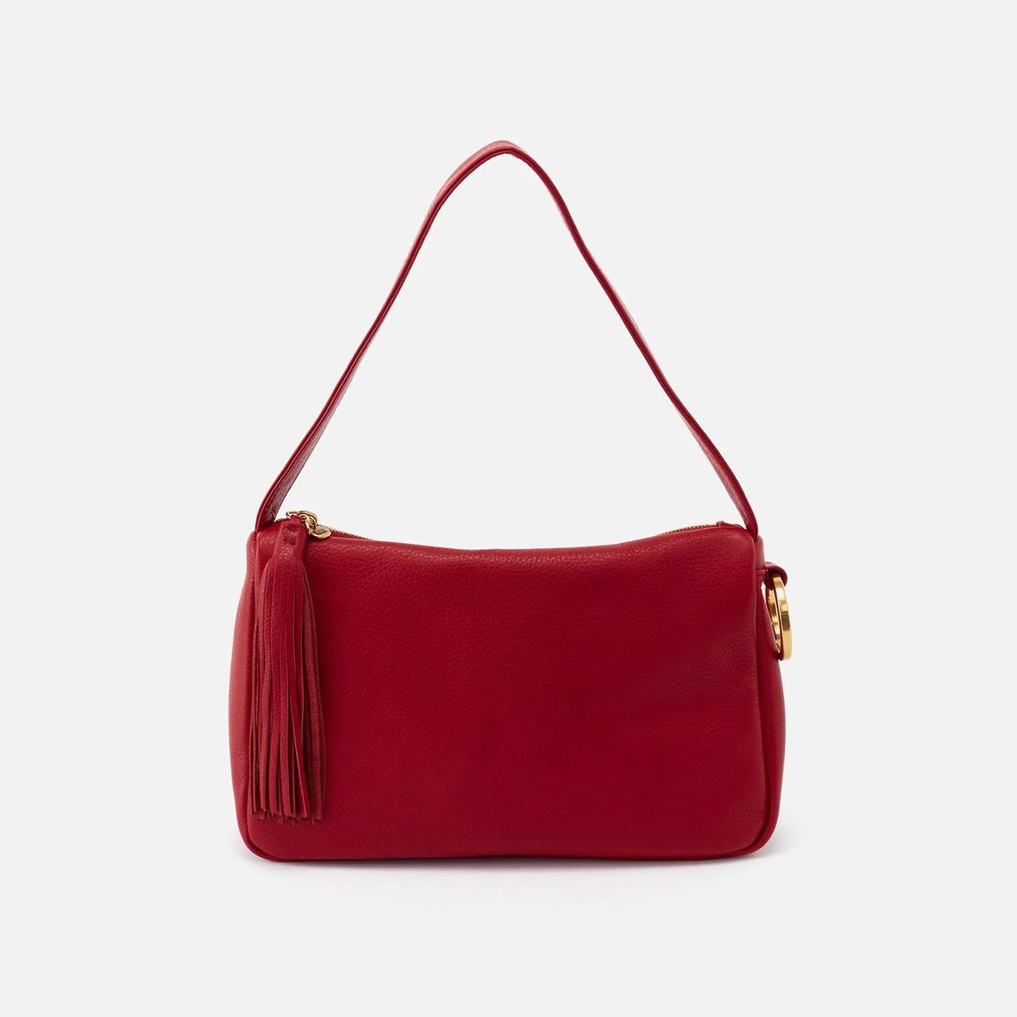 Hark Convertible Shoulder Bag in Pebbled Leather - Scarlet | HOBO Bags