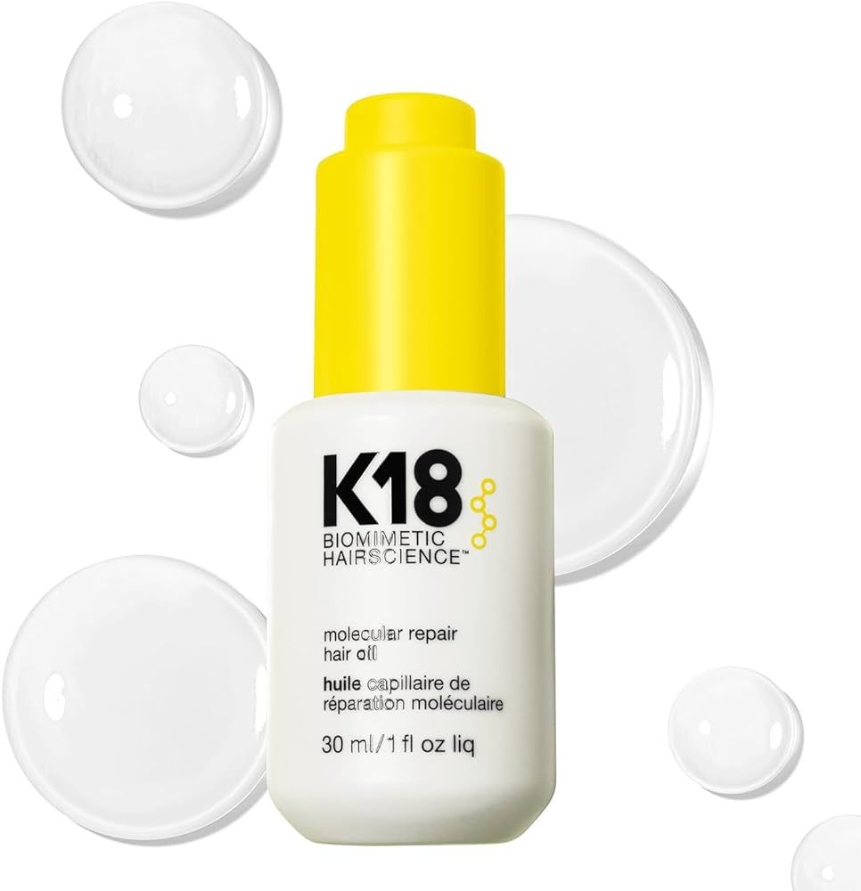K18 Molecular Repair Hair Oil, Weightless Oil for Stronger, Healthier Hair, Suitable For All Hair Types | Amazon (US)
