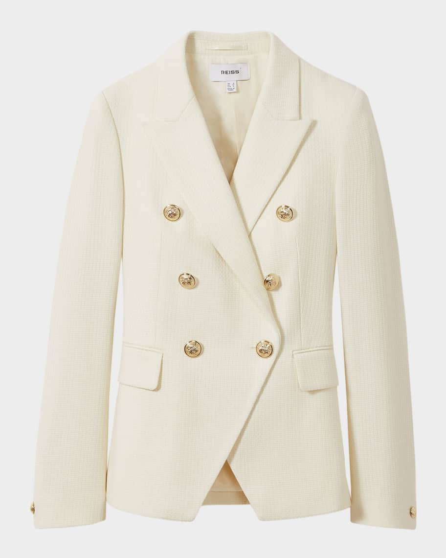 Tally Double-Breasted Textured Jacket | Neiman Marcus