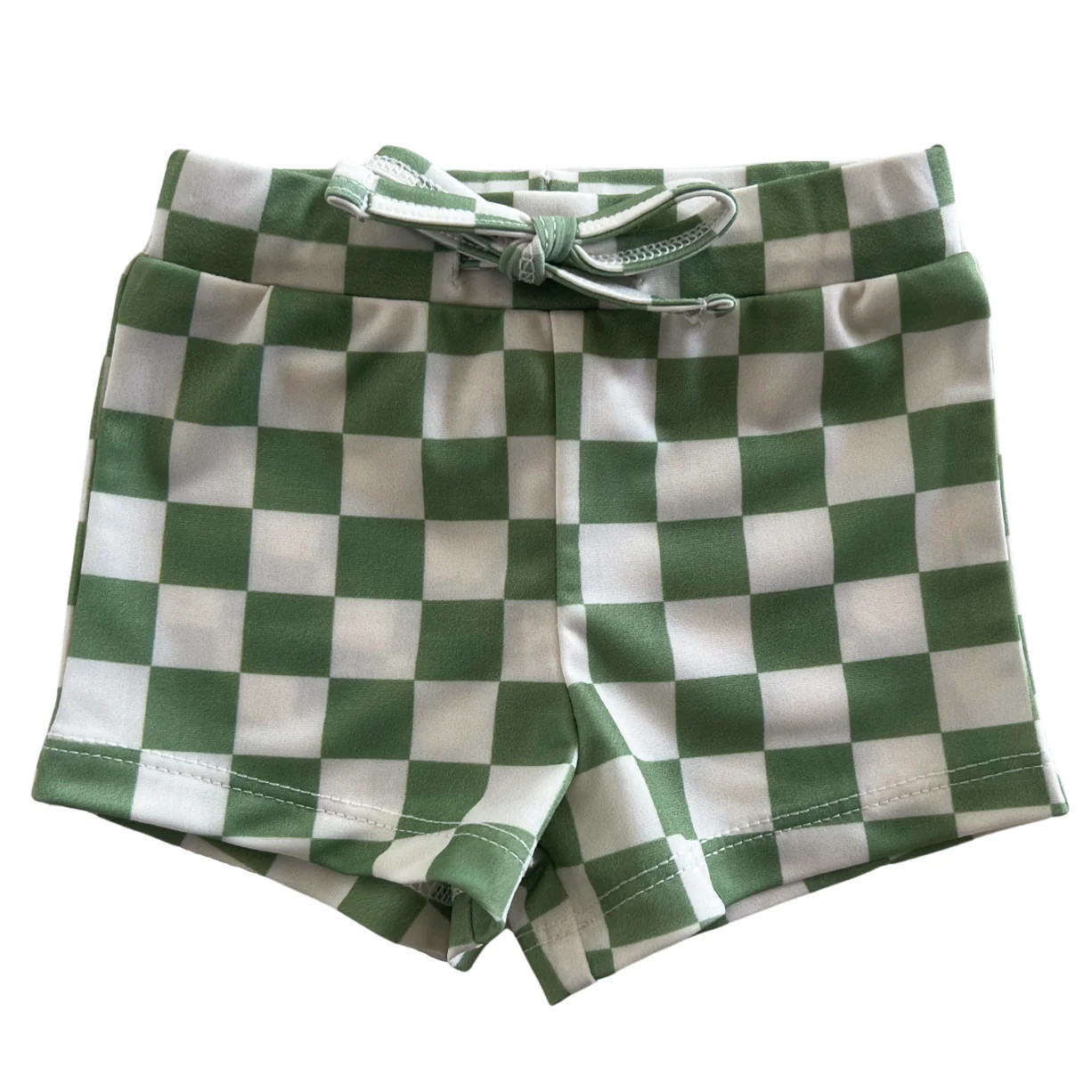 Lime Checkerboard / Riviera Swim Short / UPF 50+ | SpearmintLOVE