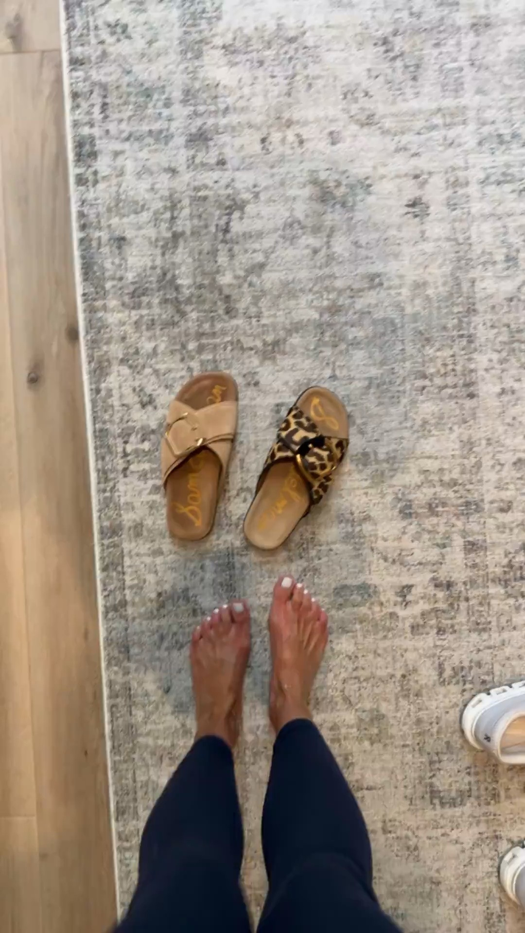 These Sam Edelman buckle sandals are part of the Nordstrom sale and come in both a versatile neutral and leopard print. The cushioned footbed and wide crossover straps make them comfortable for all day wear, and they fit true to size.

Nordstrom sale, Sam Edelman sandals, Buckle sandals, Leopard sandals, Neutral sandals, Comfortable summer shoes, Casual outfit, Vacation sandals, True to size, annabrstyle

#LTKootd #LTKSeasonal #LTKOver40