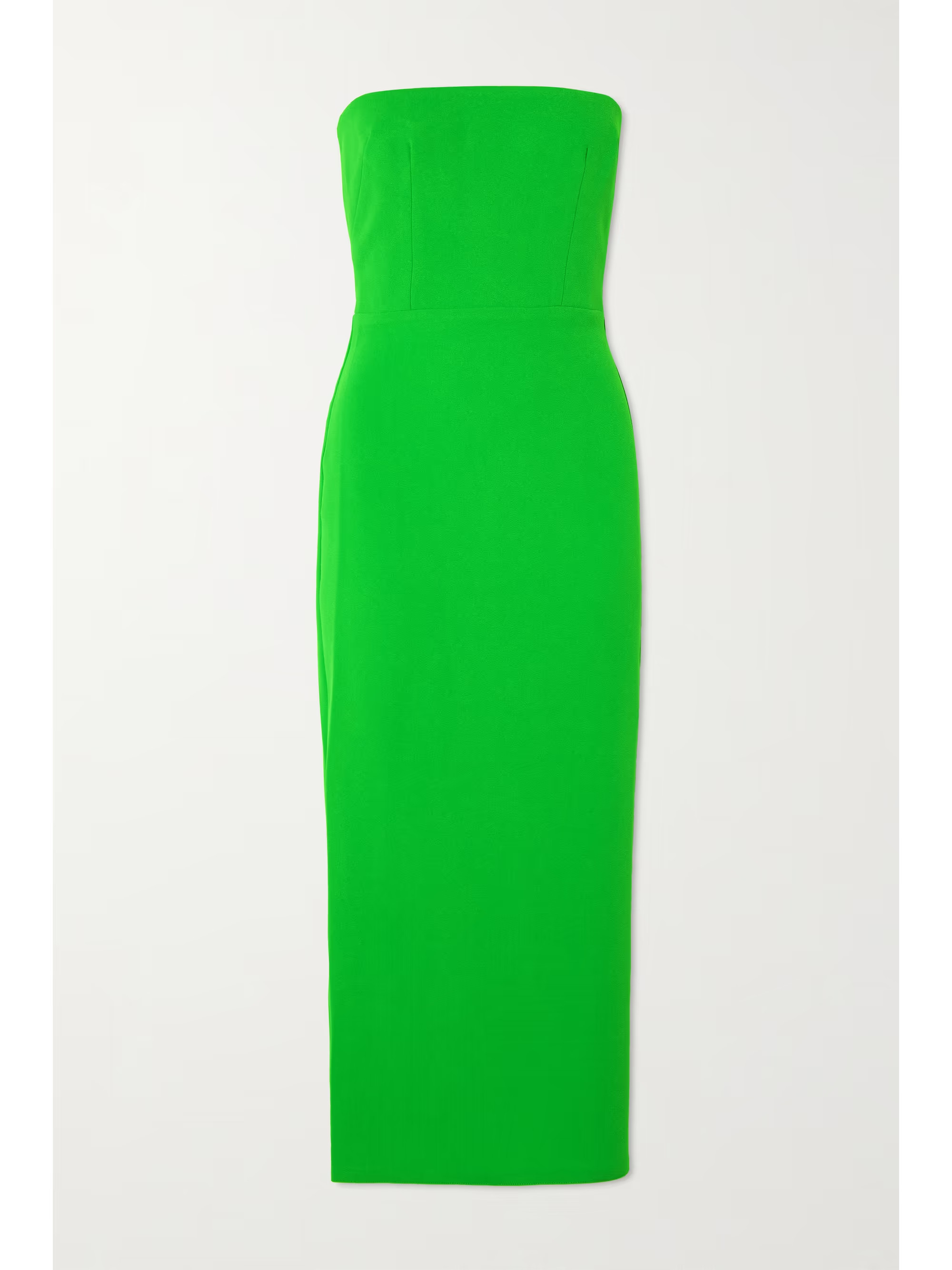 Green Callan strapless crepe midi dress | ALEX PERRY | NET-A-PORTER | NET-A-PORTER (US)