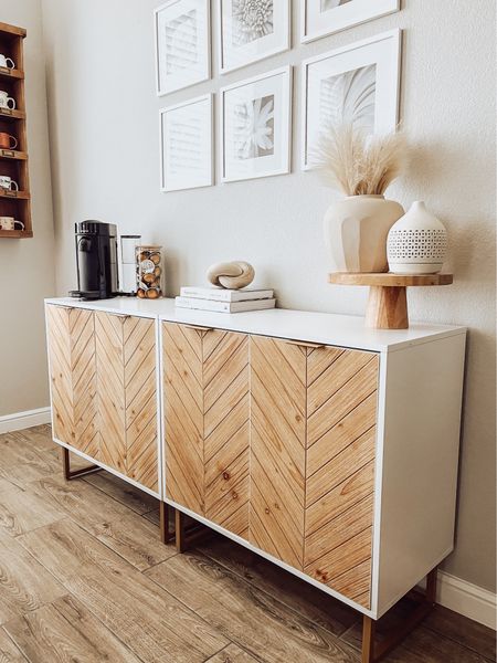 I love these Nathan James cabinets put together to make a beautiful sideboard 🥰 you save so much money by putting two pieces together 🙌
Now I just have to put some actual photos in our gallery wall lol

#LTKhome
