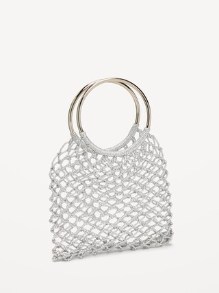 Metallic Crochet Ring Handle Bag | Old Navy | Old Navy (US)