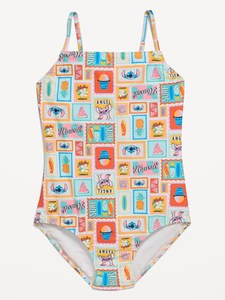 Disney© Stitch Back Cutout One-Piece Swimsuit for Girls | Old Navy (US)