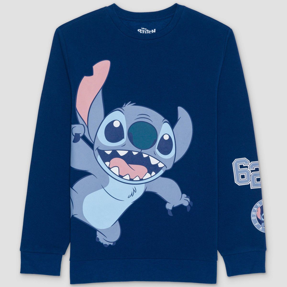 Men's Lilo & Stitch Long Sleeve Graphic T-Shirt - Navy Blue | Target