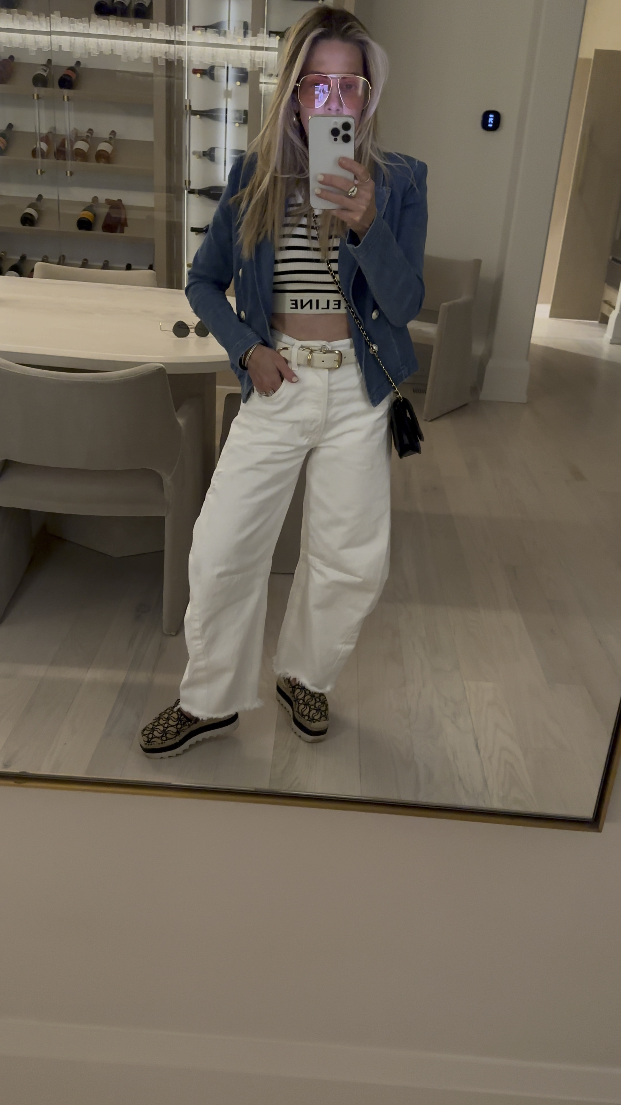 Kinda a random outfit I put together last night for a little casual get together at my neighbors house. Top is Celine but link similar. Shoes are old but linked the newer version. Seriously the best most comfy shoe! The jacket is the best spring jacket. It’s a 10/10! 

#LTKshoecrush #LTKsalealert #LTKover40