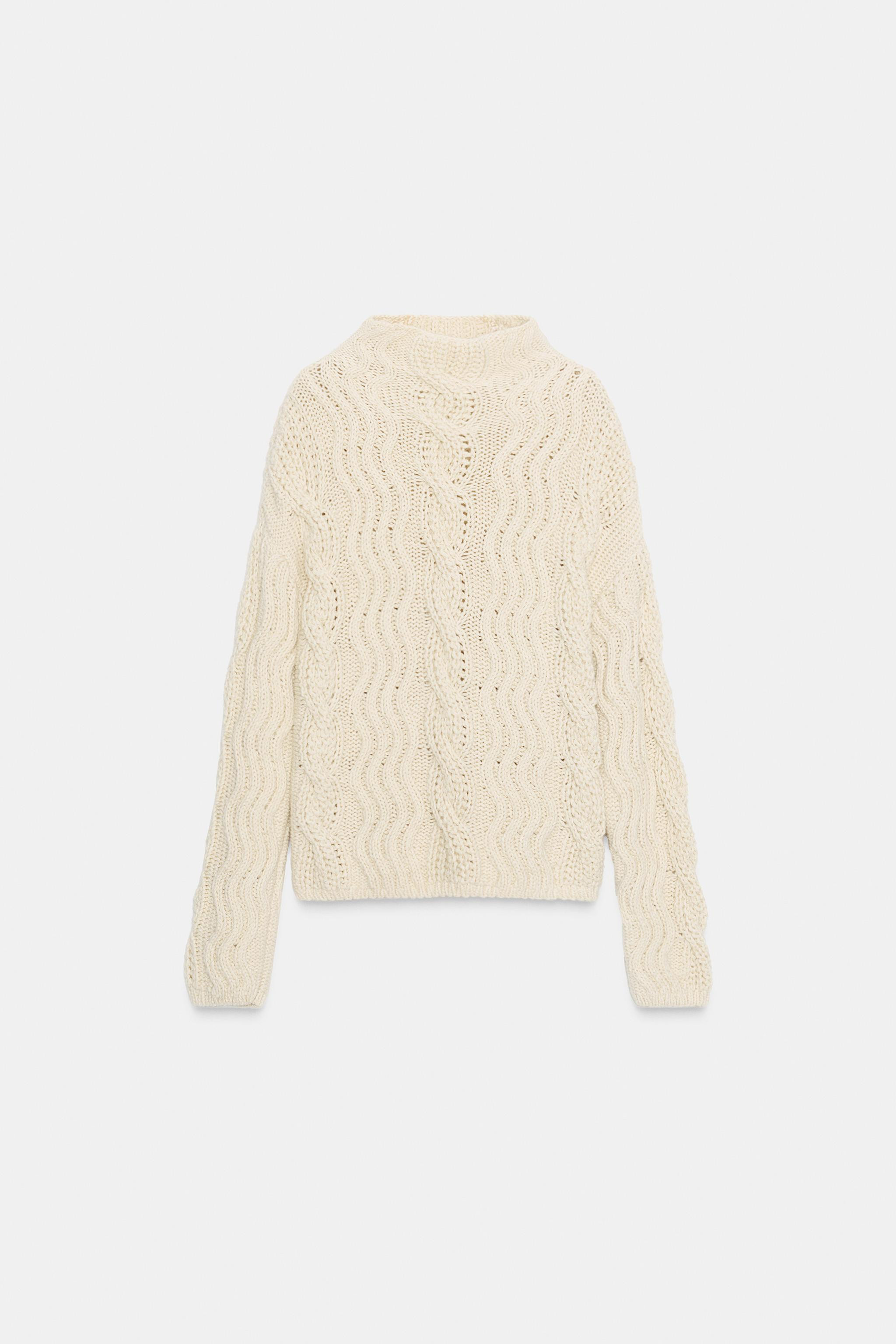 WOOL CABLE-KNIT JUMPER | Zara US