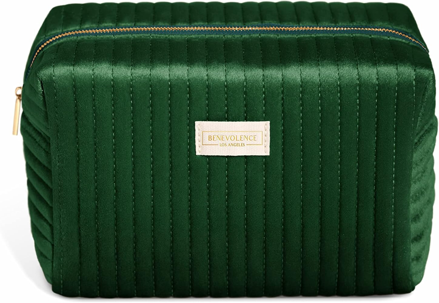 Benevolence LA Plush Velvet Large Makeup Bag for Travel | Large Cosmetic Pouch, Travel Toiletry B... | Amazon (US)
