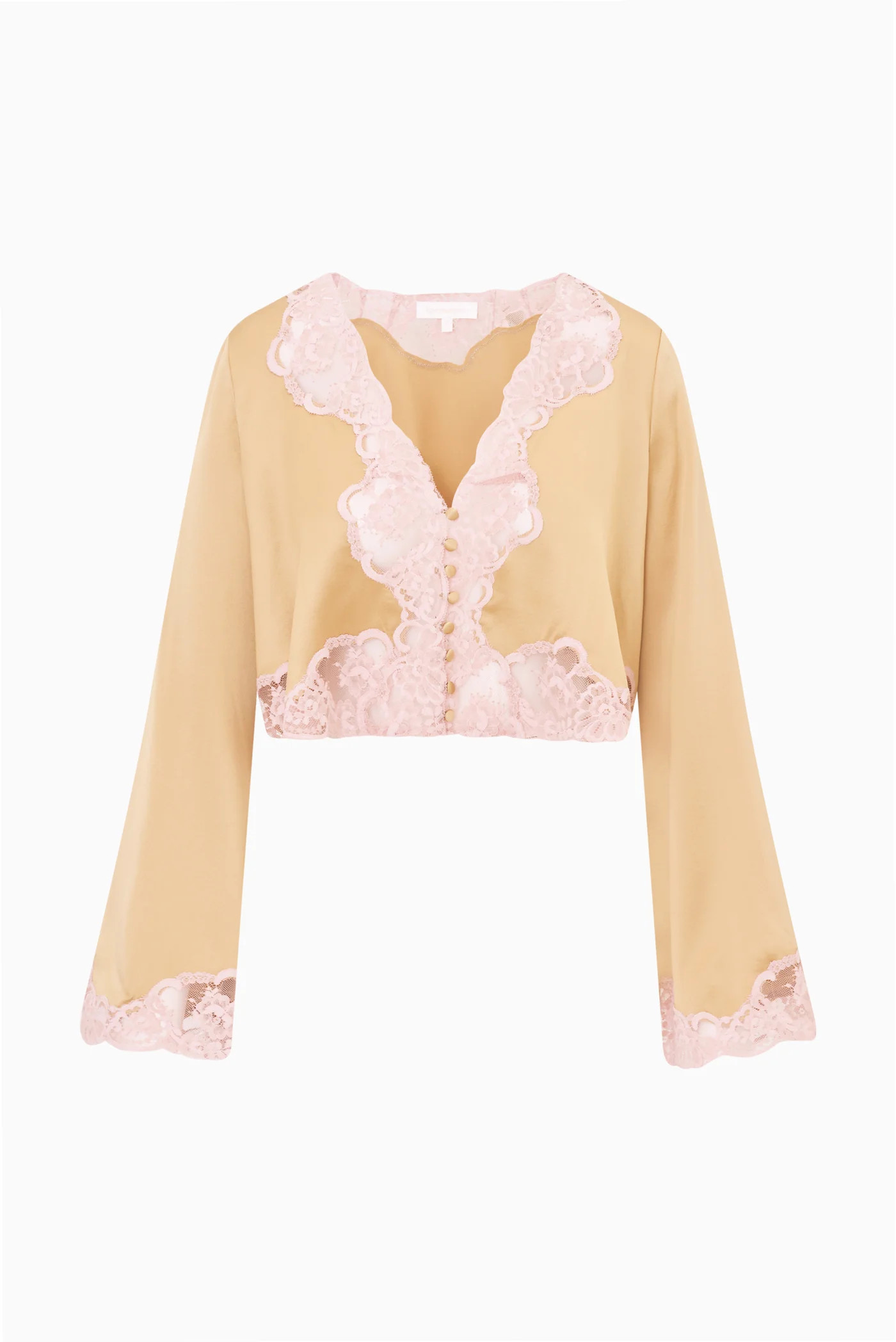 Elarine Silk Lace Top | LoveShackFancy