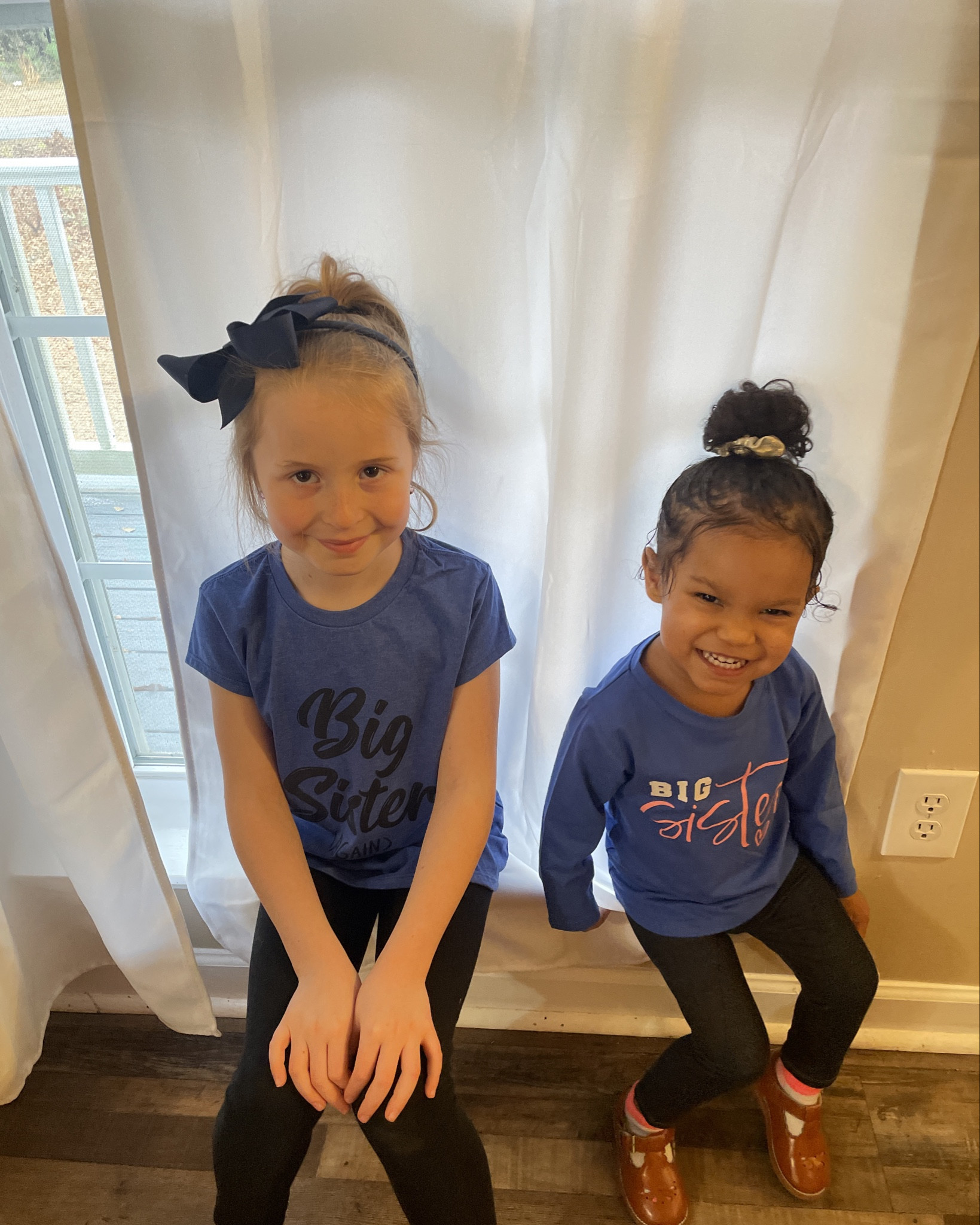 Love these Big Sister shirts for our girls 😍💙❤️💕 They’re excited to have a little brother 😍 #bigsister #bigsisters #genderreveal 

#LTKKids #LTKFamily #LTKBaby