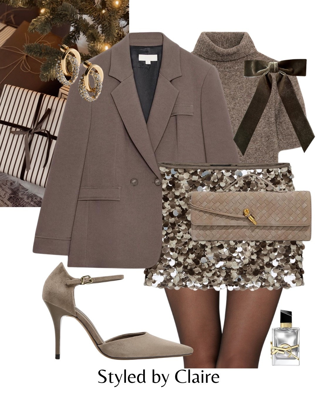 THAT ZARA SEQUIN SKIRT🪩
Tags: brown khaki mini sequined blazer taupe oversized mocha knit turtleneck top suede clutch bag gold silver earrings neutral heels fashion partywear Inspo outfit ideas Christmas party night out chic women’s style sparkle embellished 

#LTKstyletip #LTKfestive #LTKpartywear