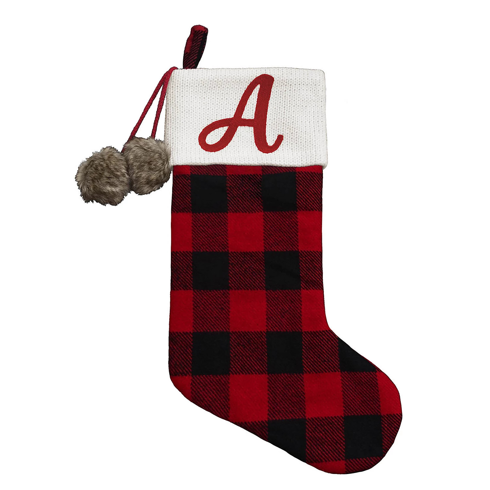 St. Nicholas Square® Buffalo Plaid Monogram Christmas Stocking | Kohl's