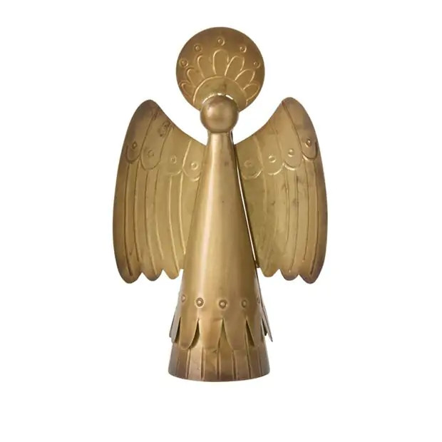 Pressed Gold Metal Angel Figure | Antique Farm House