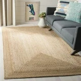 SAFAVIEH Natural Fiber Leo Geometric Braided Jute Area Rug, Natural/Ivory, 8' x 10' | Walmart (US)