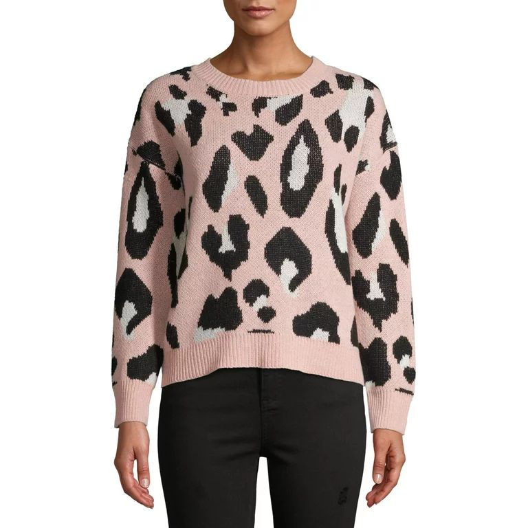 Dreamers by Debut Women's Leopard Print Sweater | Walmart (US)