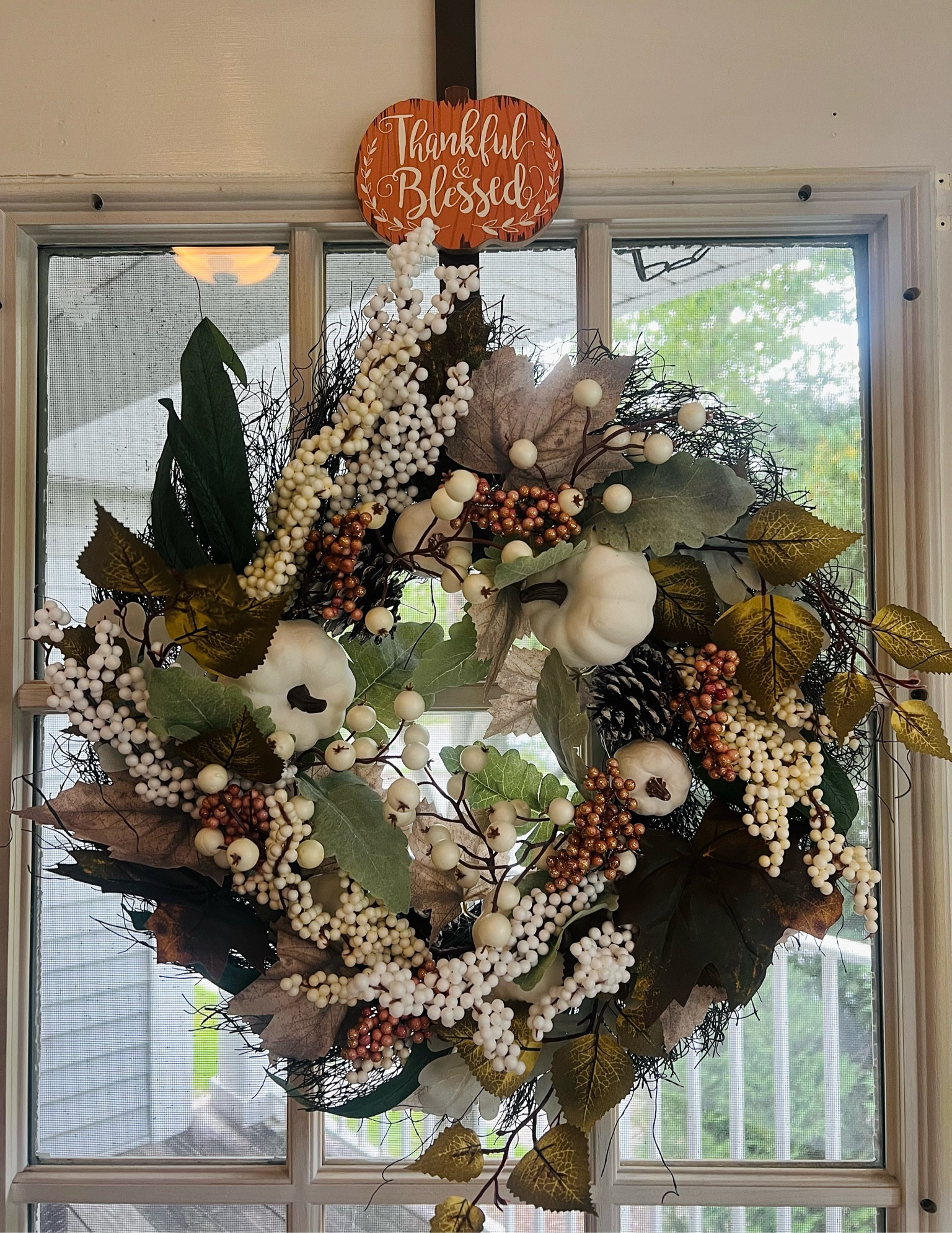 Absolutely obsessed w/ my new fall wreath from Amazon! it’s only $29.00 how can you beat that? the door holder is from hobby lobby 🎃🍁

#LTKSeasonal #LTKHome #LTKFindsUnder50