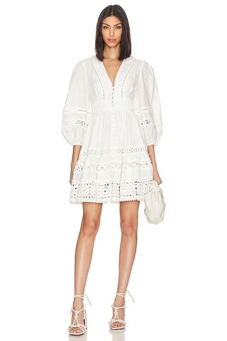 Zimmermann Devi Mini Dress in Ivory from Revolve.com | Revolve Clothing (Global)