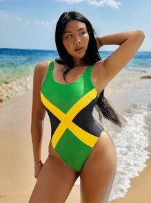 Slaydiva 1pc Women Summer Beach Swimsuit, Casual Vacation | SHEIN